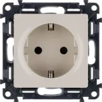 Розетка 1-м СП Glossa 16А IP20 без заземл. механизм беж. SE GSL000241