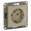 Розетка 1-м СП AtlasDesign 16А IP20 с заземл. механизм шампань SE ATN000543