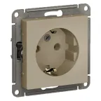                  Розетка 1-м СП AtlasDesign 16А IP20 с заземл. механизм шампань SE ATN000543
               
