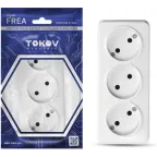 Розетка 1-м ОП Frea 16А IP20 250В без заземл. АБС-пластик бел. TOKOV ELECTRIC TKE-FR-R1-C01
