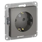Розетка 2-м СП AtlasDesign 16А IP20 с заземл. защ. шторки со сдвижн. крышкой в сборе бел. SE ATN000128