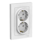                  Розетка 2-м СП AtlasDesign 16А IP20 с заземл. в сборе бел. SE ATN000124
               