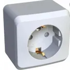 Розетка 1-м СП AtlasDesign 16А IP20 без заземл. без защ. шторок механизм мокко SE ATN000641