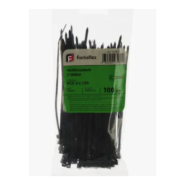 Хомут кабельный КСС 3х120 нейл. черн. (уп.100шт) Fortisflex 49407