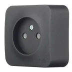 Розетка 2-м СП Glossa 16А IP20 без заземл. в сборе дерево дуб SE GSL000520