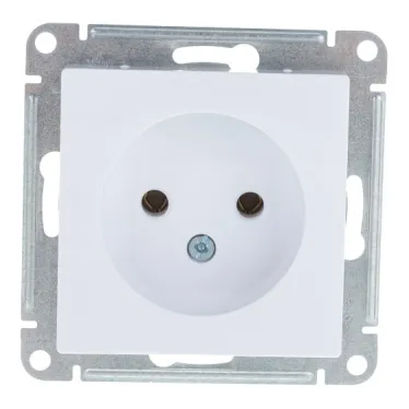 Розетка 1-м СП AtlasDesign 16А IP20 без заземл. без защ. шторок механизм бел. SE ATN000141