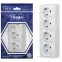 Розетка 4-м ОП Frea 16А IP20 250В с заземл. АБС-пластик бел. TOKOV ELECTRIC TKE-FR-R4Z-C01