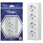 Розетка 3-м ОП Frea 16А IP20 250В с заземл. АБС-пластик беж. TOKOV ELECTRIC TKE-FR-R3Z-C02