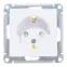 Розетка 1-м СП AtlasDesign 16А IP20 с заземл. защ. шторки механизм бел. SE ATN000145