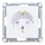 Розетка 1-м СП Glossa 16А IP20 без заземл. механизм бел. SE GSL000141