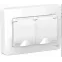 Розетка 2-м СП Blanca 16А IP44 250В с заземл. защ. шторки с крышкой бел. SE BLNRS441121