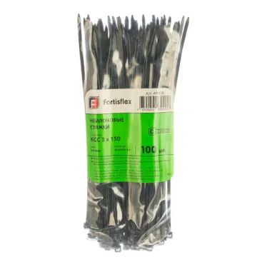 Хомут кабельный КСС 3х150 нейл. черн. (уп.100шт) Fortisflex 49408