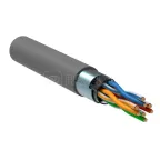 Кабель витая пара F/UTP кат.5e 4х2х24AWG solid PE OUTDOOR трос черн. (м) Rexant 01-0144