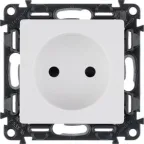 Розетка 2-м СП Glossa 16А IP20 250В с заземл. в сборе графит SE GSL001324