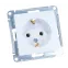 Розетка 1-м СП AtlasDesign 16А IP20 с заземл. механизм бел. SE ATN000143