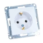 Розетка 1-м СП AtlasDesign 16А IP20 без заземл. защ. шторки механизм бел. SE ATN000149