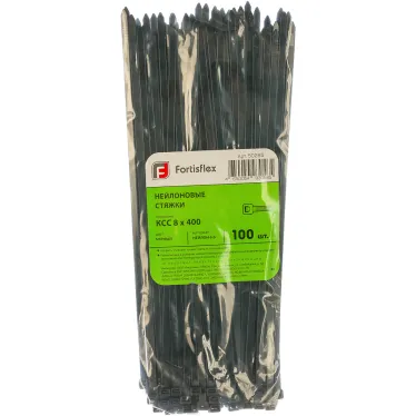 Хомут кабельный КСС 8х400 нейл. черн. (уп.100шт) Fortisflex 50285