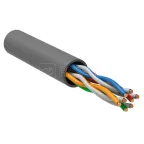 Кабель витая пара F/UTP кат.5e 4х2х24AWG solid PE OUTDOOR трос черн. (м) Rexant 01-0144