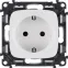 Розетка 1-м СП Valena Allure 16А IP20 250В 2P+E винтов. клеммы с лицев. панелью механизм бел. Leg 753724