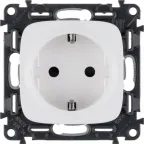                  Розетка 1-м СП Valena Allure 16А IP20 250В 2P+E винтов. клеммы с лицев. панелью механизм бел. Leg 753724
               