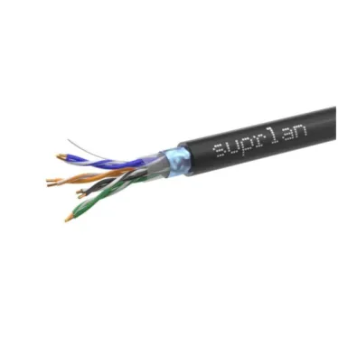 Кабель витая пара F/UTP кат.5E 4х2х24AWG solid Cu PE Out. Median 305м (м) SUPRLAN 01-1034-1