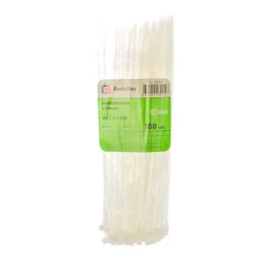 Хомут кабельный КСС 5х300 нейл. бел. (уп.100шт) Fortisflex 49404