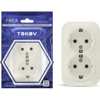 Розетка 2-м СП AtlasDesign 16А IP20 без заземл. в сборе карбон SE ATN001020