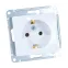 Розетка 1-м СП Glossa 16А IP20 с заземл. механизм бел. SE GSL000143