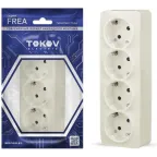 Розетка 1-м ОП Frea 16А IP20 250В без заземл. АБС-пластик беж. TOKOV ELECTRIC TKE-FR-R1-C02