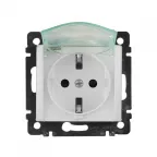 Розетка 1-м СП Glossa 16А IP20 с заземл. механизм беж. SE GSL000243