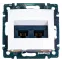 Розетка компьютерная 2-м СП Valena RJ45 кат.5E UTP на захватах механизм бел. IEK 774231