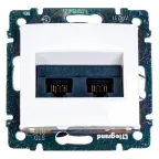                  Розетка компьютерная 2-м СП Valena RJ45 кат.5E UTP на захватах механизм бел. IEK 774231
               