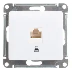                  Розетка компьютерная 1-м СП Glossa RJ45 кат.5E механизм бел. SE GSL000181K
               