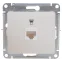 Розетка компьютерная 1-м СП Glossa RJ45 кат.5E механизм беж. SE GSL000281K