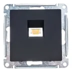                 Розетка компьютерная 1-м AtlasDesign RJ45 кат.5E механизм карбон SE ATN001083
               