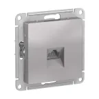 Розетка компьютерная 1-м СП Glossa RJ45 кат.5E механизм бел. SE GSL000181K