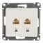 Розетка компьютерная 2-м Glossa RJ45 кат.5E механизм бел. SE GSL000185KK