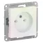 Розетка 1-м СП AtlasDesign 16А IP20 без заземл. без защ. шторок механизм жемчуж. SE ATN000441