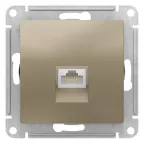                  Розетка компьютерная AtlasDesign RJ45 кат.5E механизм шампань SE ATN000583
               