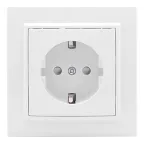 Розетка 2-м СП Glossa 16А IP20 с заземл. в сборе титан SE GSL000424
