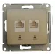 Розетка компьютерная 2-м Glossa RJ45 кат.5E механизм титан SE GSL000485KK