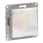                  Розетка 1-м СП AtlasDesign 16А IP20 с заземл. защ. шторки с крышкой механизм жемчуж. SE ATN000446
               