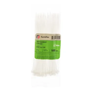 Хомут кабельный КСС 3х150 нейл. бел. (уп.100шт) Fortisflex 49393