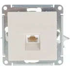 Розетка компьютерная 1-м Glossa RJ45 кат.5E механизм перламутр. SE GSL000681K
