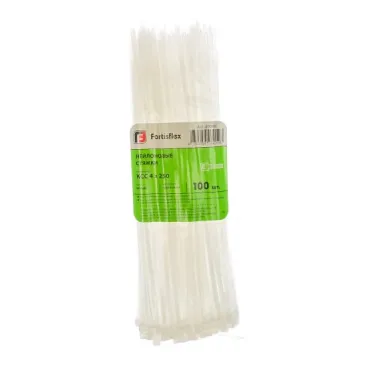 Хомут кабельный КСС 4х250 нейл. бел. (уп.100шт) Fortisflex 49398