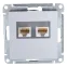 Розетка компьютерная 2-м AtlasDesign RJ45 кат.5E механизм алюм. SE ATN000385