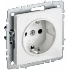 Розетка 1-м СП AtlasDesign 16А IP20 без заземл. без защ. шторок механизм бел. SE ATN000141