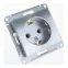Розетка 1-м СП Glossa 16А IP20 с заземл. механизм алюм. SE GSL000343