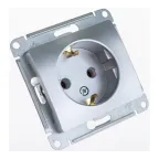 Розетка 2-м СП AtlasDesign 16А IP20 без заземл. в сборе карбон SE ATN001020