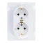 Розетка 2-м СП Glossa 16А IP20 с заземл. в сборе бел. SE GSL000124